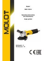 MOLOT INSTRUCTION MANUAL Angle Grinder MAG 1209-2