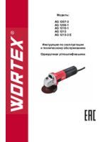 WORTEX INSTRUCTION MANUAL Angle grinder AG 1207-3, AG 1208-1, AG 1210-1, AG 1213, AG 1213-3 E