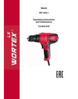 WORTEX INSTRUCTION MANUAL Corded drill WORTEX LX DR 1023-1