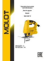 MOLOT INSTRUCTION MANUAL Electric Jigsaw MJS 6507 E