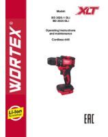 WORTEX INSTRUCTION MANUAL Cordless drill WORTEX BD 2025-1 DLi, BD 2025 DLi