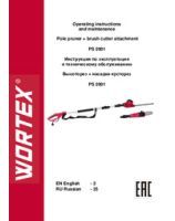 WORTEX INSTRUCTION MANUAL Pole pruner PS 2001 + brush cutter attachment