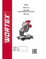 Instruction manual Miter saw WORTEX MS 2116 L