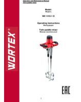 WORTEX INSTRUCTION MANUAL Twin-paddle mixer MX 1416-1 D