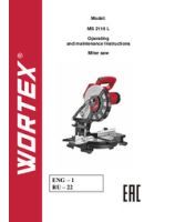 Instruction manual Miter saw WORTEX MS 2116 L
