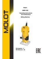 MOLOT INSTRUCTION MANUAL Milling Machine MMM 4090
