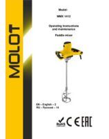 MOLOT INSTRUCTION MANUAL Paddle Mixer MMX 1412