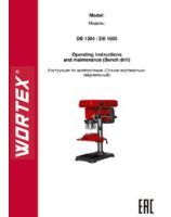 WORTEX INSTRUCTION MANUAL Bench drill DB 1304 , DB 1605