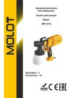 MOLOT INSTRUCTION MANUAL Electric paint sprayer MPS 0740