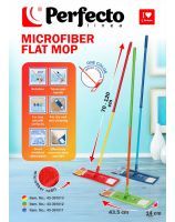 Flat mops with microfiber refill two colored