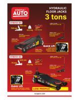 Hydraulic floor jacks 3 tons