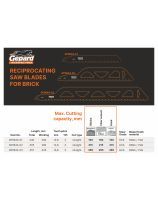 Reciprocating saw blades for brick GEPARD