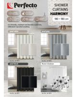 Shower curtain (12 rings included), Harmony